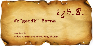 Égető Barna névjegykártya